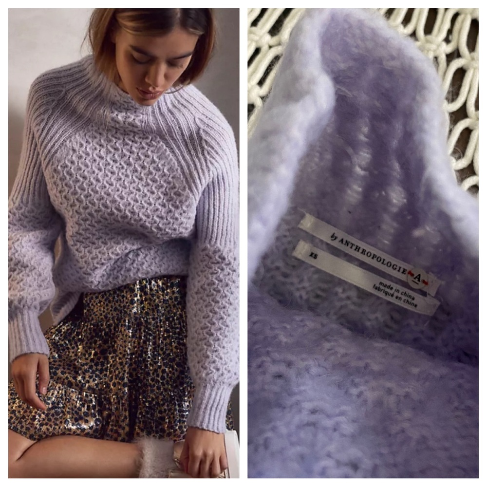 Anthropologie Lavender Sweater